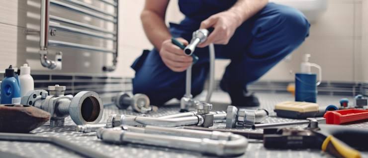 Trabajador profesional en plomería